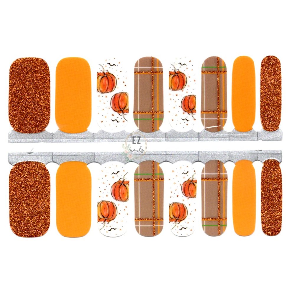 Fall Autumn Nail Wraps, Nail Stickers, Nail Art, Manicure